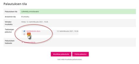 Turnitin tarkistus Moodlessa .